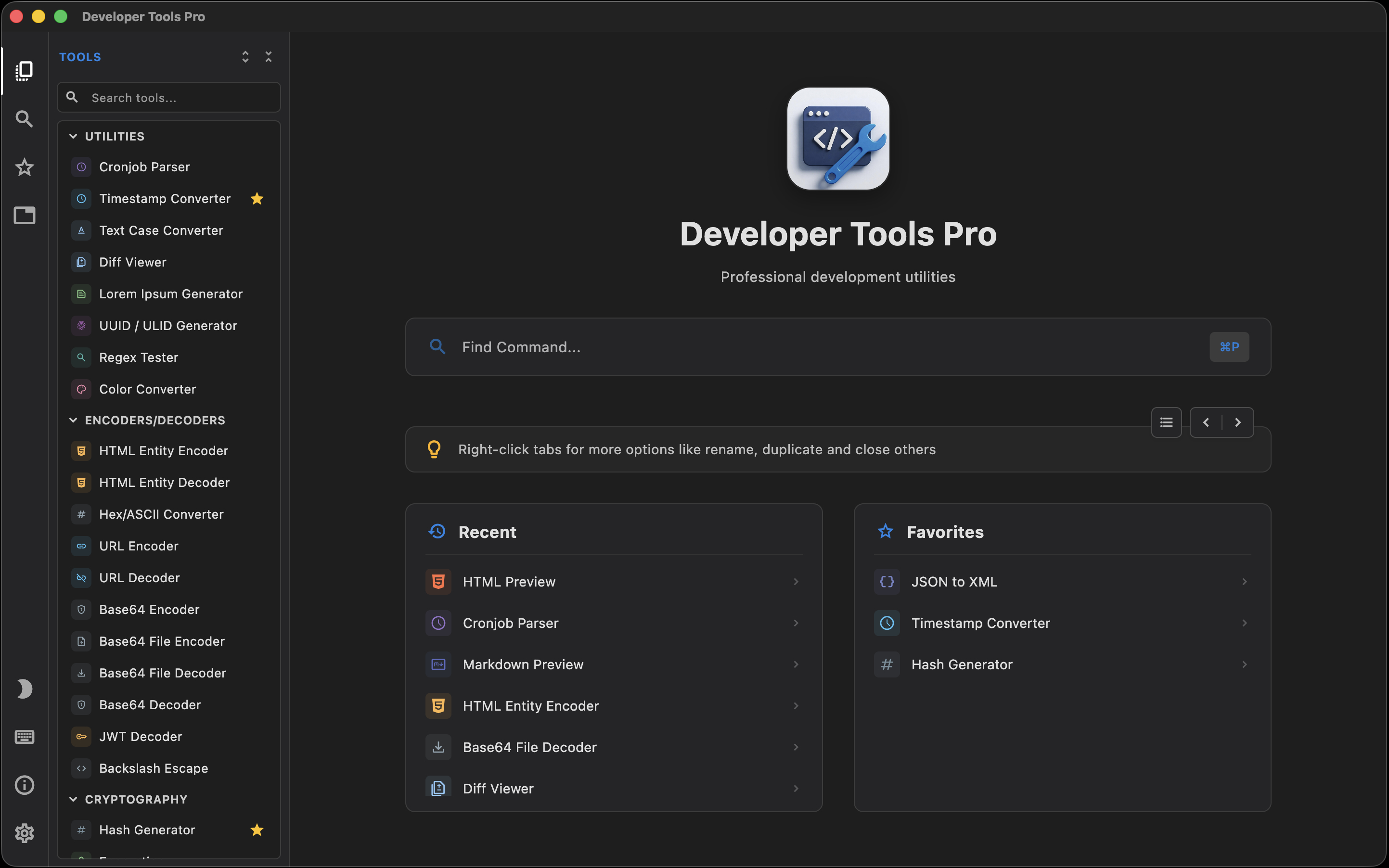 Developer Tools Pro Dark Mode