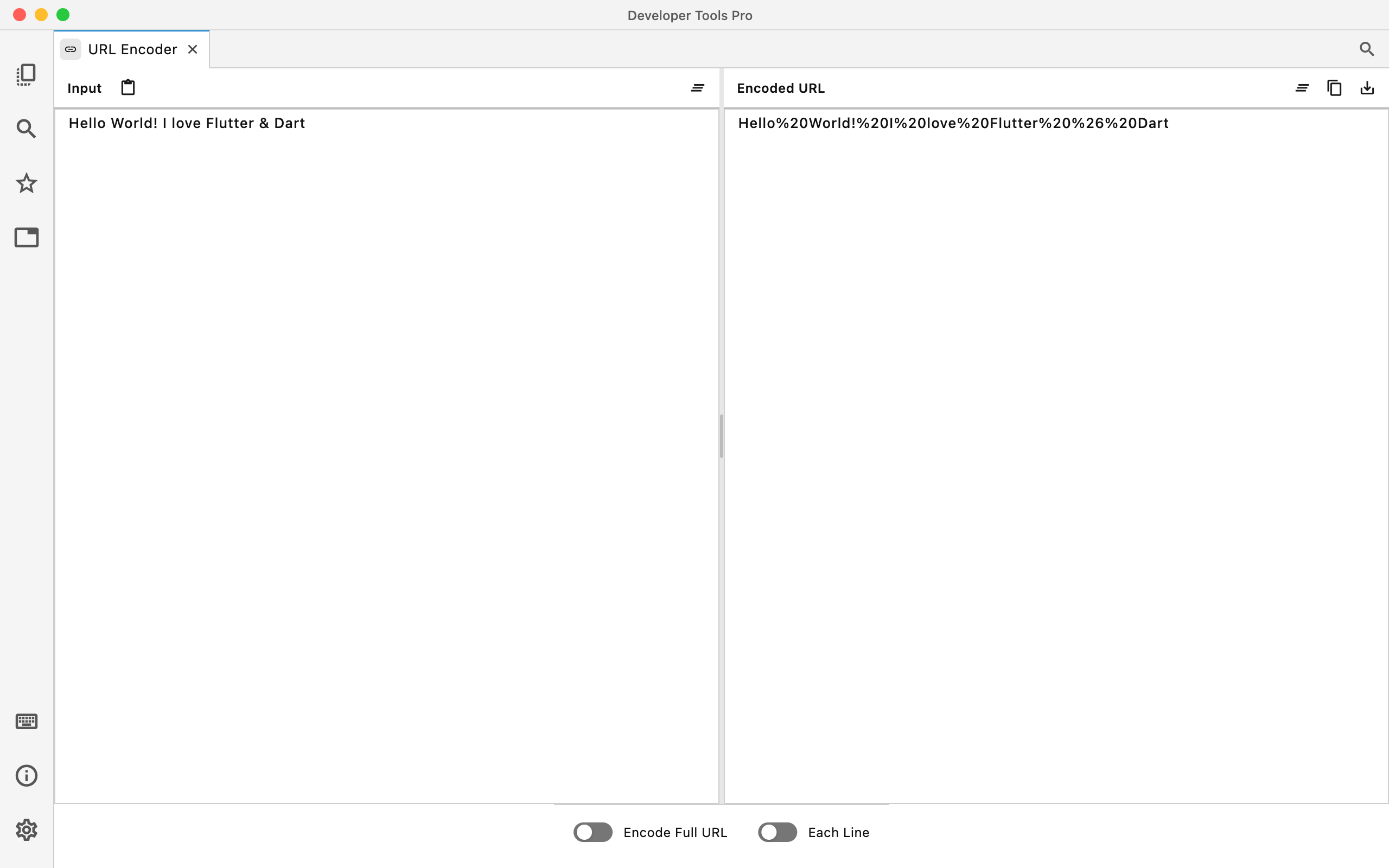 URL Encoder in DevT Pro